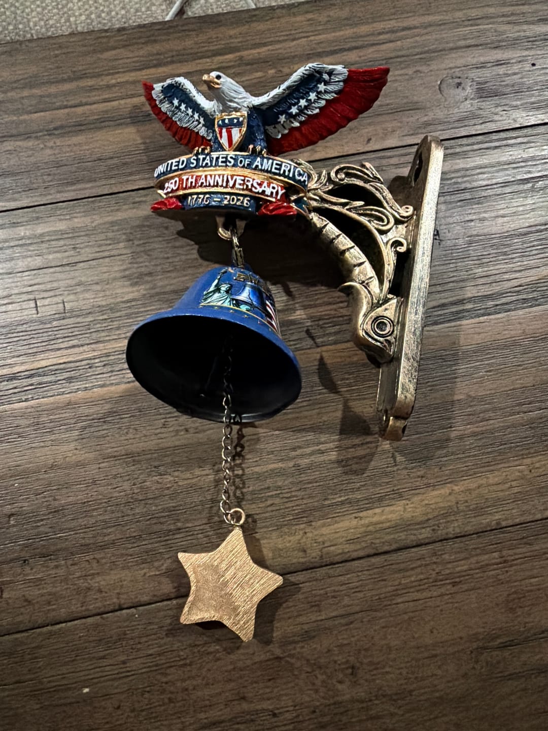 Customer photo review of 🔔 Ring in the Semiquincentennial: 1776-2026 "Spirit of Liberty" Eagle Bell