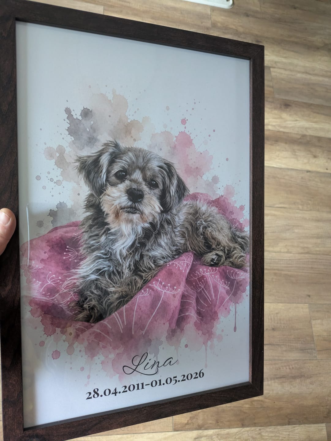 Customer photo review of Dein Haustier als Kunstwerk – mit Live-Vorschau, als Poster oder Leinwand