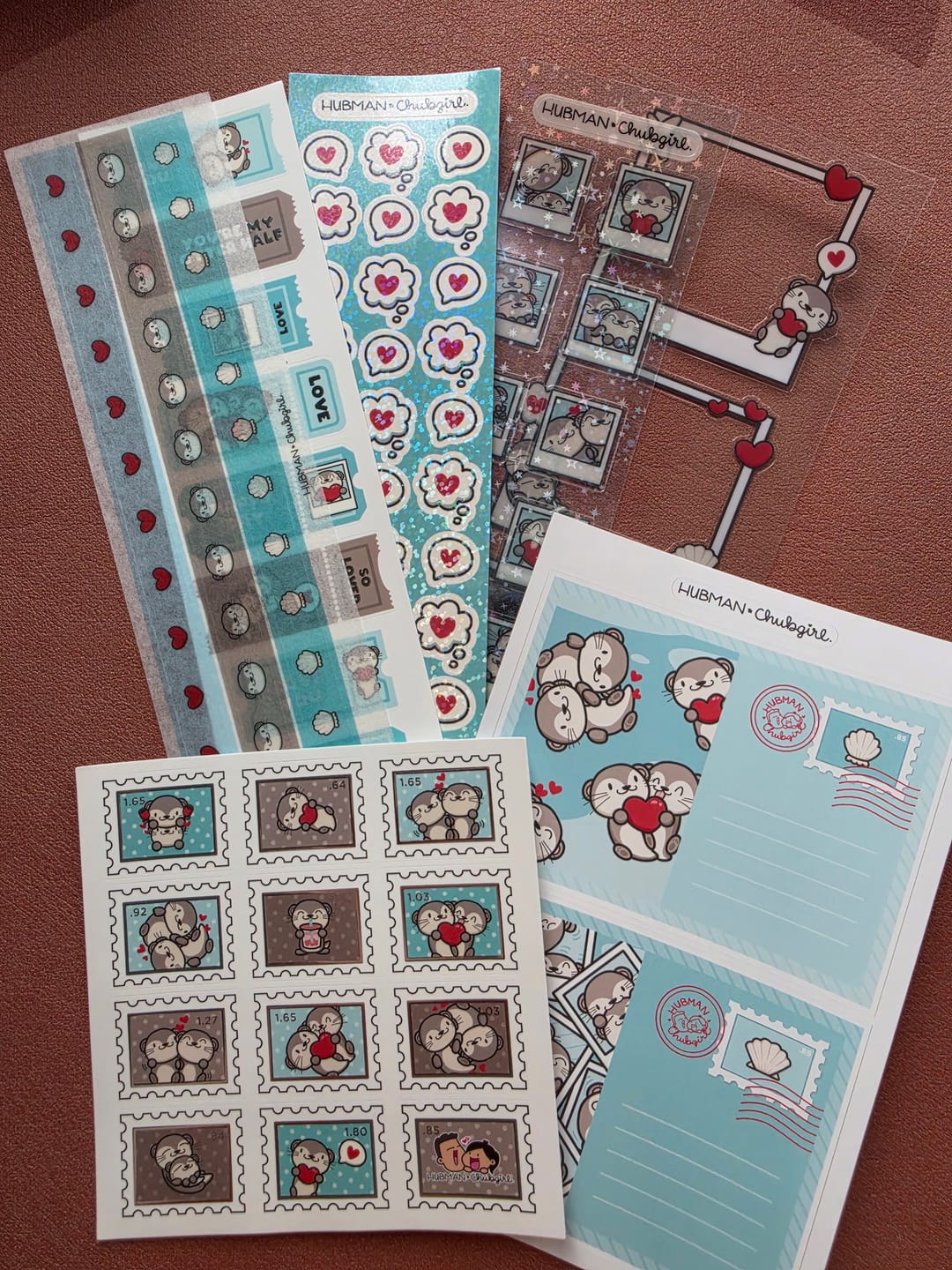 Customer photo review of My Otter Half Variety Sticker Pack