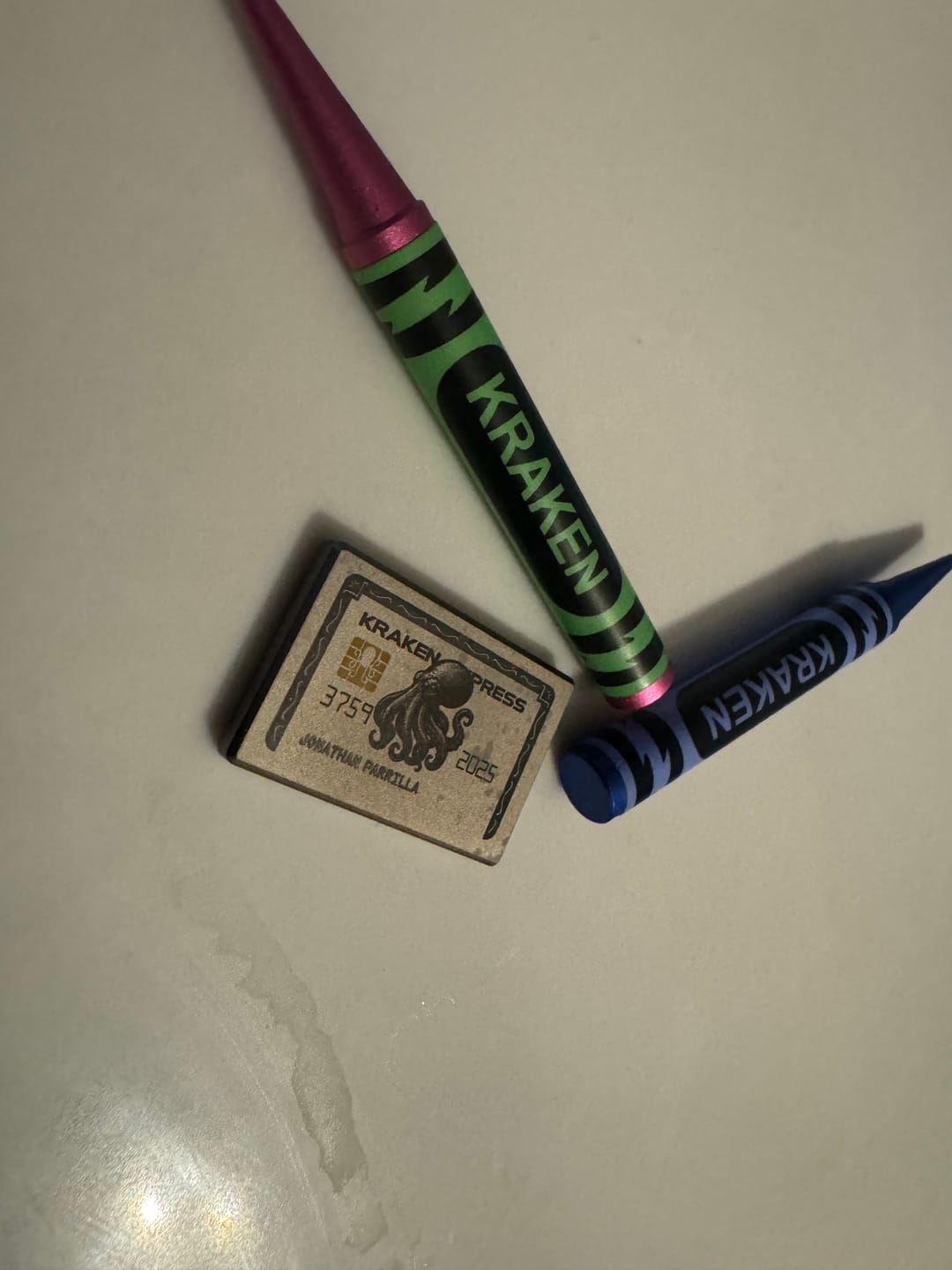 Customer photo review of The Silver Kraken Express Ball Marker | Kraken Titanium Golf Ball Marker