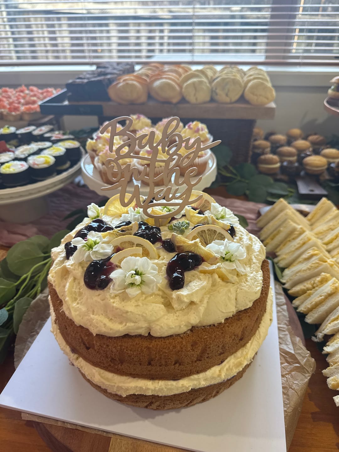 Customer photo review of blueberry & lemon sponge