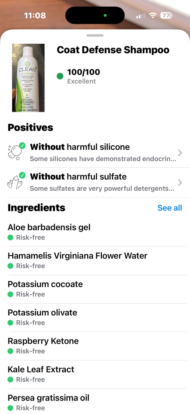 Customer photo review of CD CLEAN Shampoo - 8oz