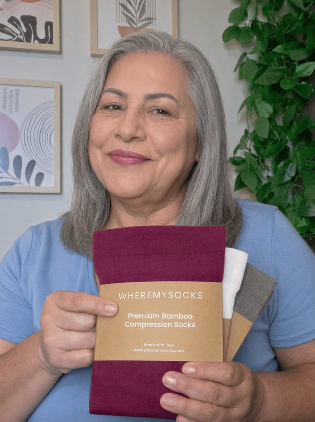 Customer photo review of Bamboo Compression Socks