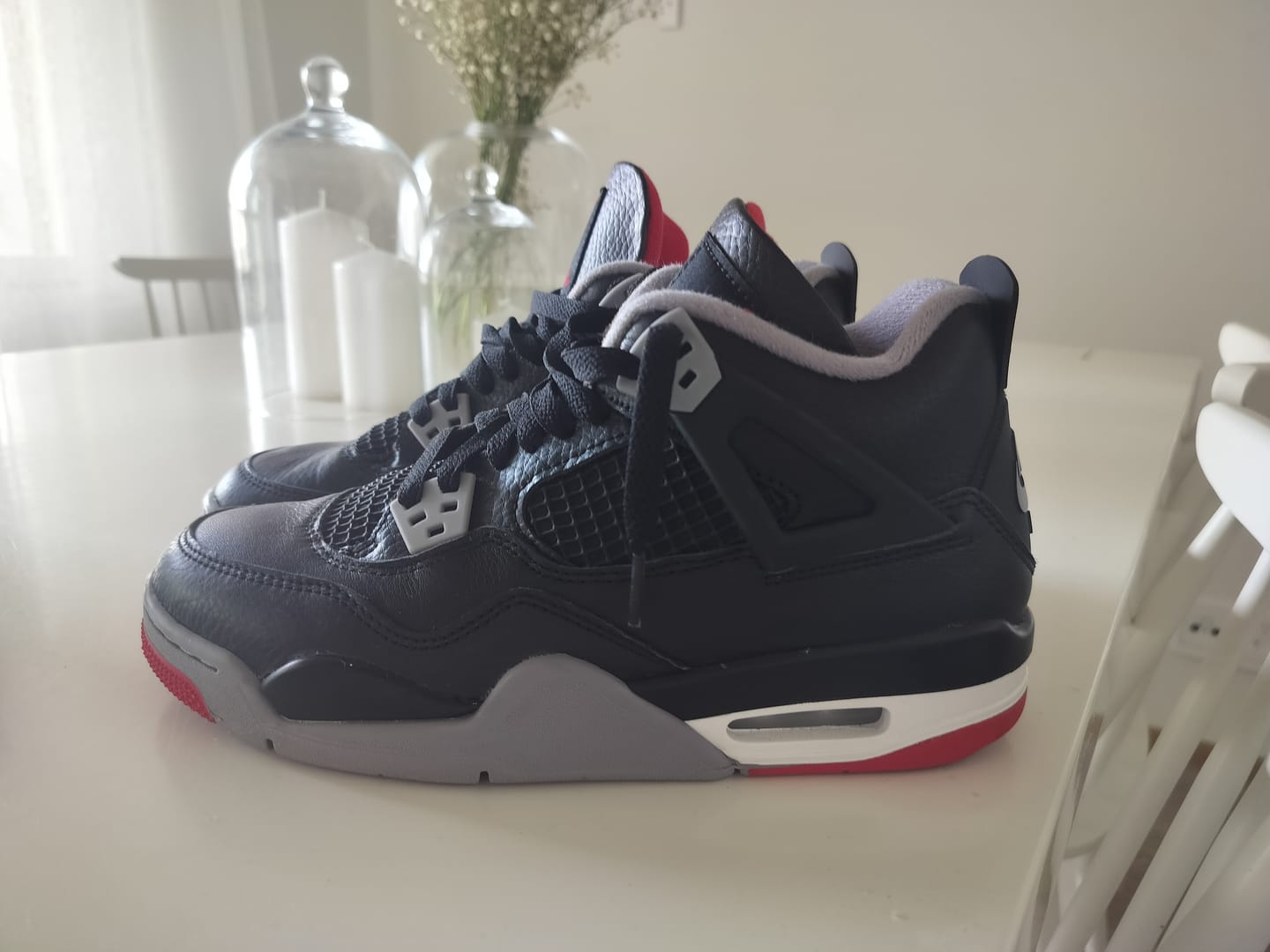 Customer photo review of Air Jordan 4 Retro Bred Reimagined