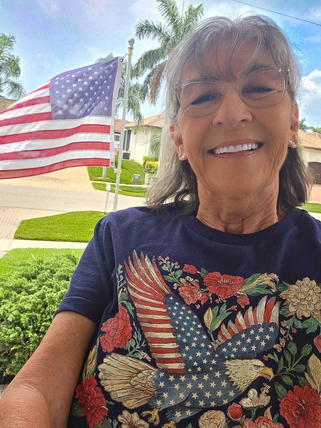 Customer photo review of Eagle Of 4th Of July Women's T-shirt