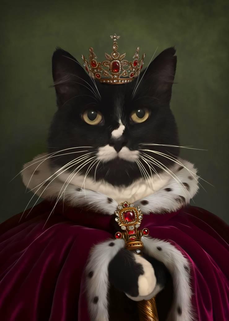 Customer photo review of Custom Royal Pet Portrait Canvas