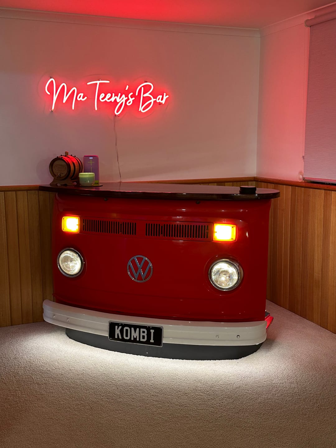 Customer photo review of Custom neon sign Ma Teeny’s Bar