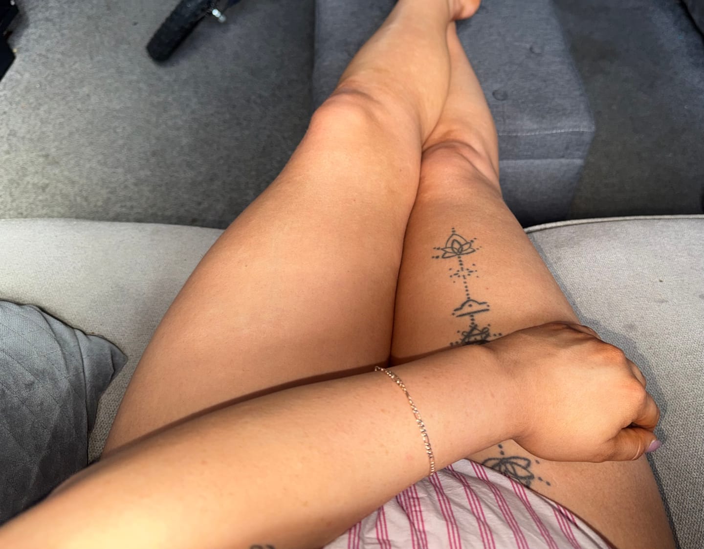 Customer photo review of PINK You Make Me Foam Tanning Mousse