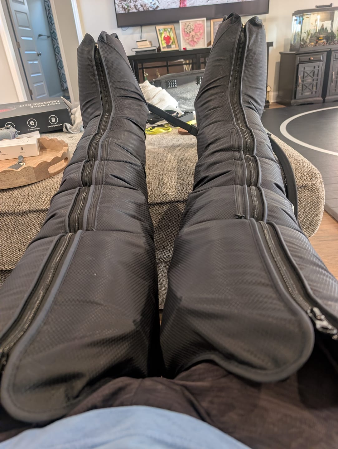 Customer photo review of Leg Compression Sleeves