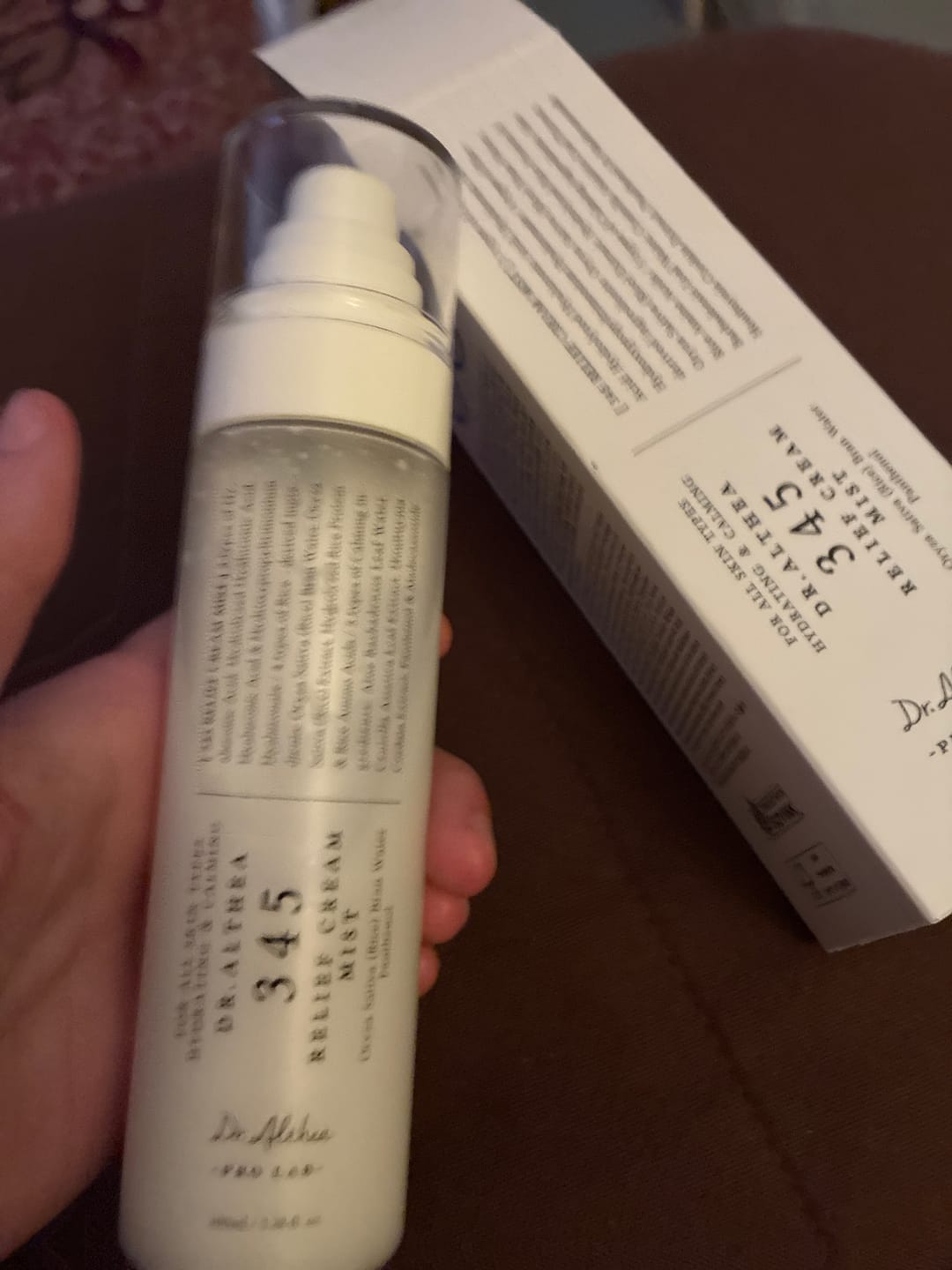 Customer photo review of Nomierinošs un atjaunojošs krēma mists Dr. Althea 345 Relief Cream Mist