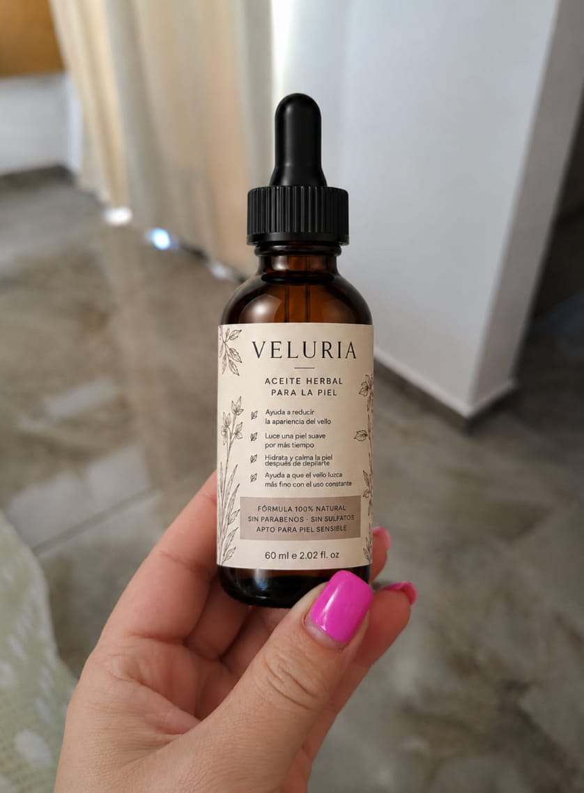 Customer photo review of Aceite Reductor de Vello Facial — Fórmula 100% Natural