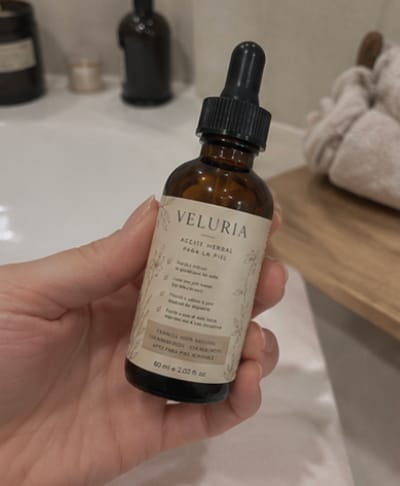 Customer photo review of Aceite Reductor de Vello Facial — Fórmula 100% Natural