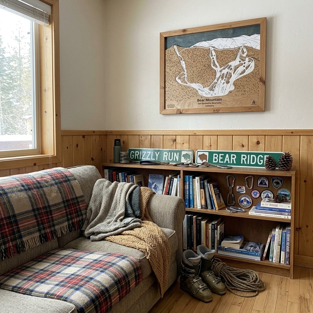 Customer photo review of Bear Mountain, California Ski Map Art