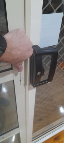 Customer photo review of Patio Pet Door Insert