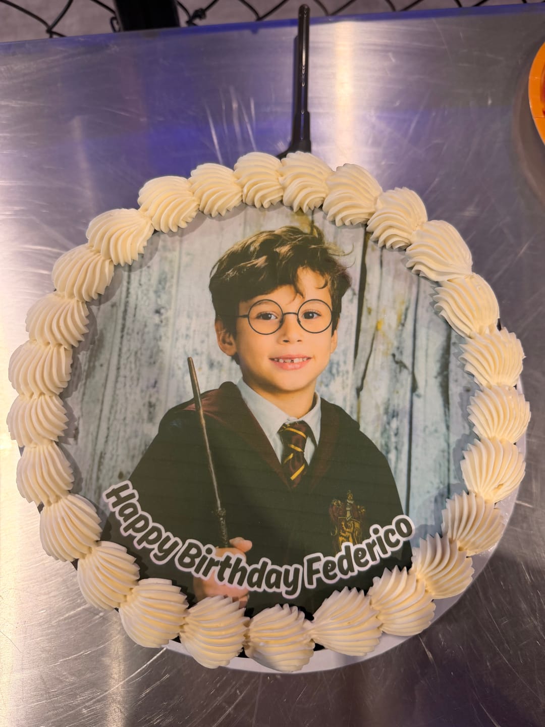 Customer photo review of Round Custom Logo / Photo Cake