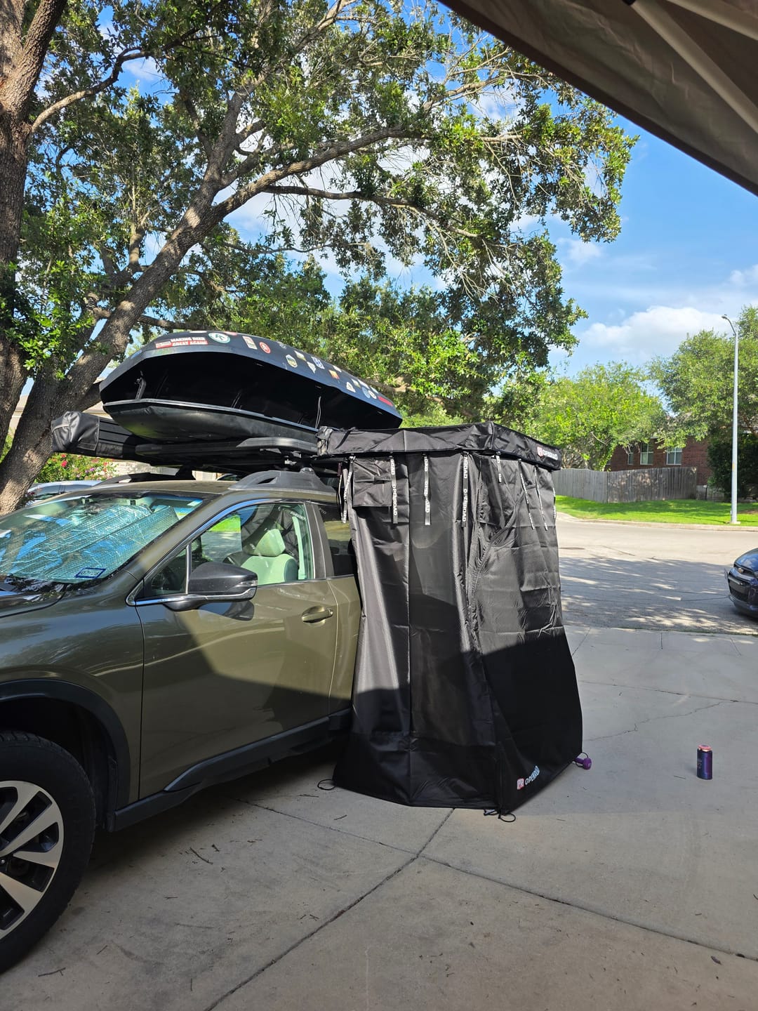 Customer photo review of OPENROAD Quick-Open Overland Shower/Privacy Awning V2