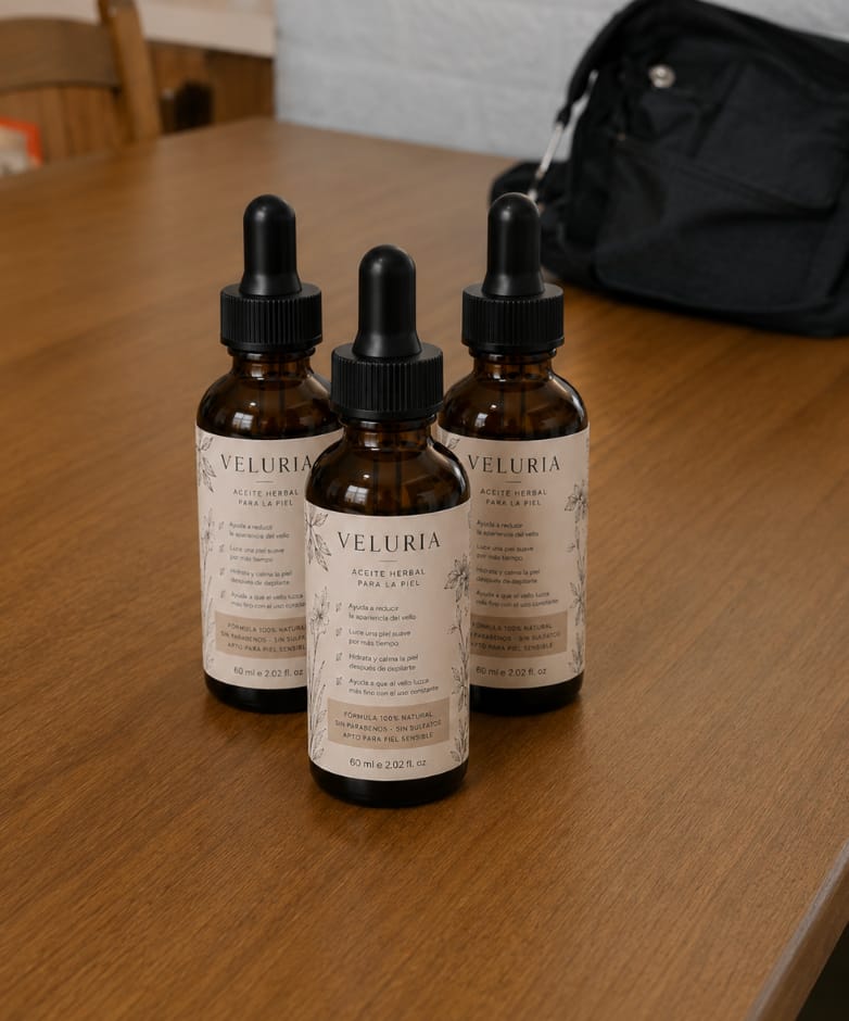 Customer photo review of Aceite Reductor de Vello Facial — Fórmula 100% Natural