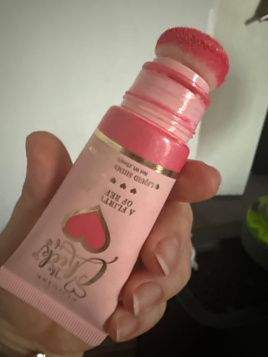 Customer photo review of The Cheek Of It Liquid Blush