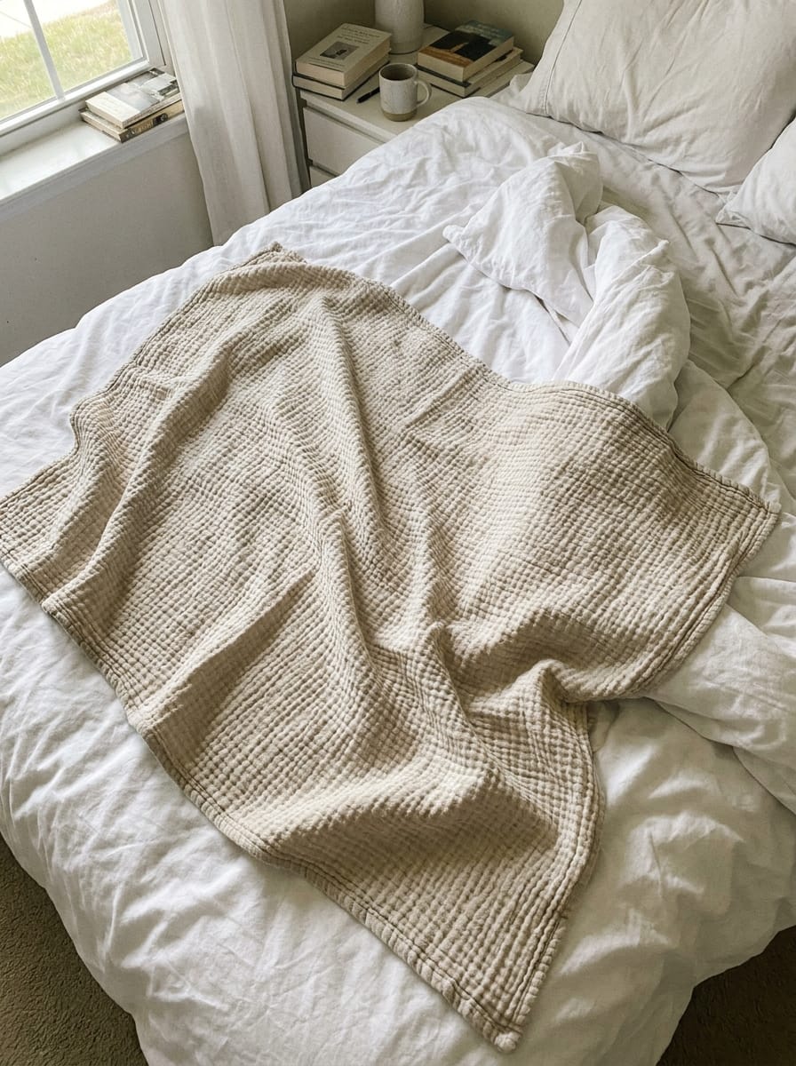 Customer photo review of Naturnord Musselin Decke™