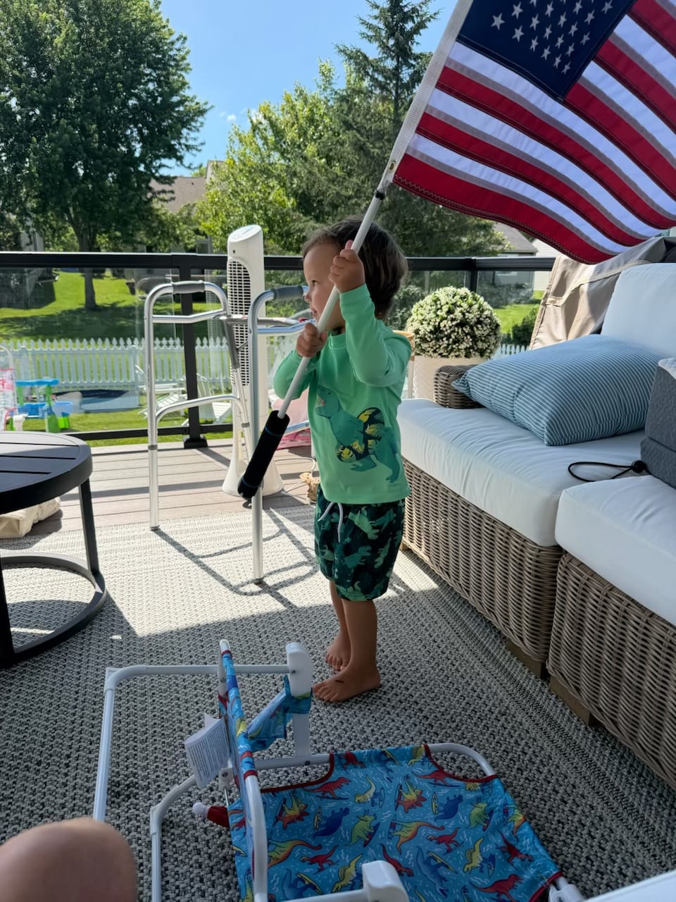 Customer photo review of 16" x 24" Boat Flag Set