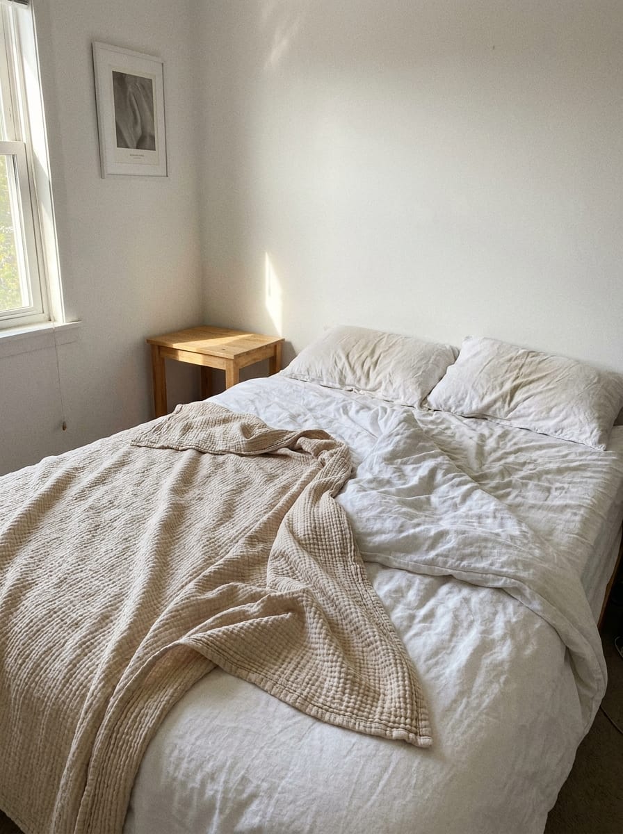 Customer photo review of Naturnord Musselin Decke™