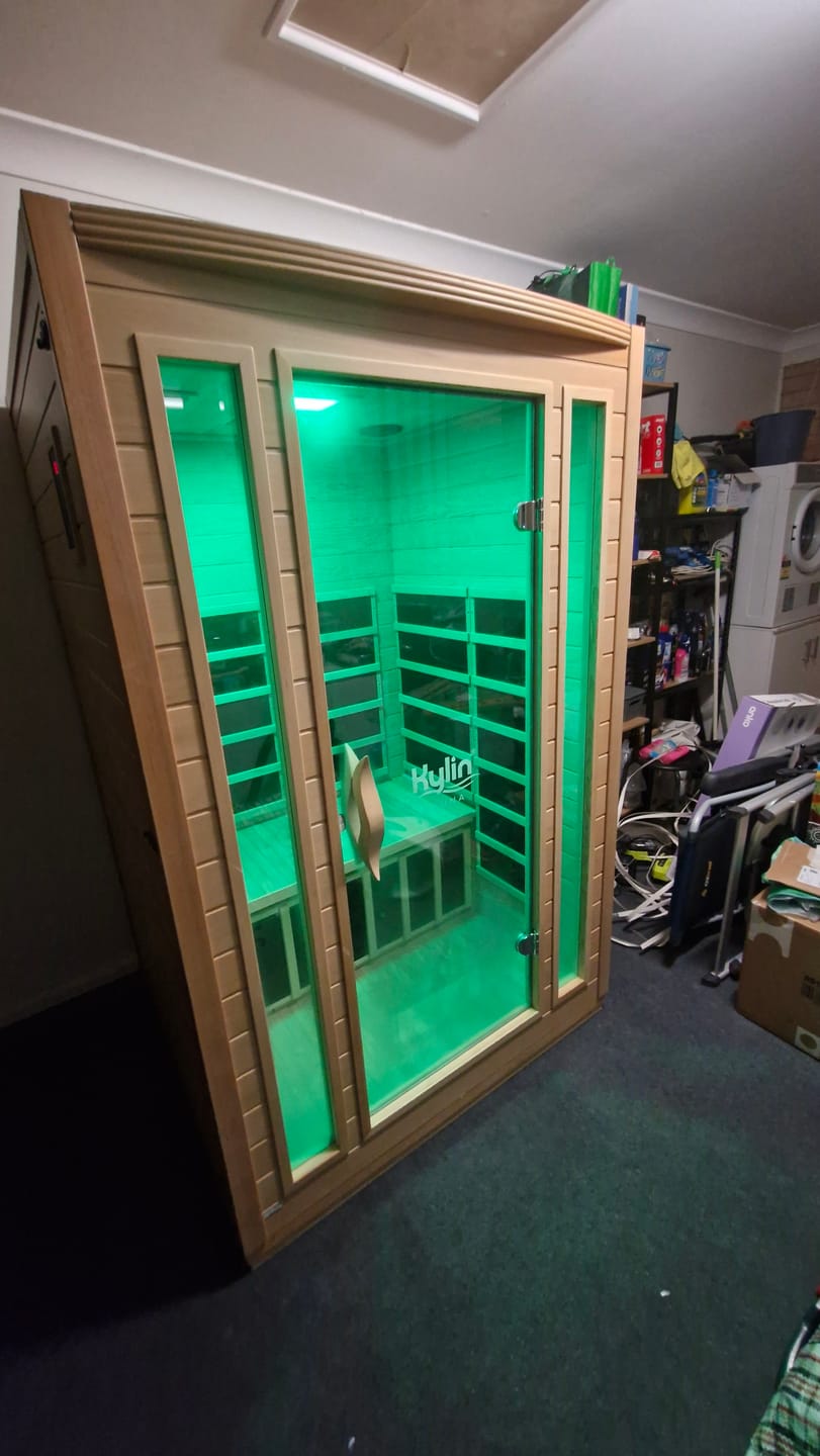 Customer photo review of Kylin Low EMF Premium Carbon Far Infrared Sauna 2 people - K8202