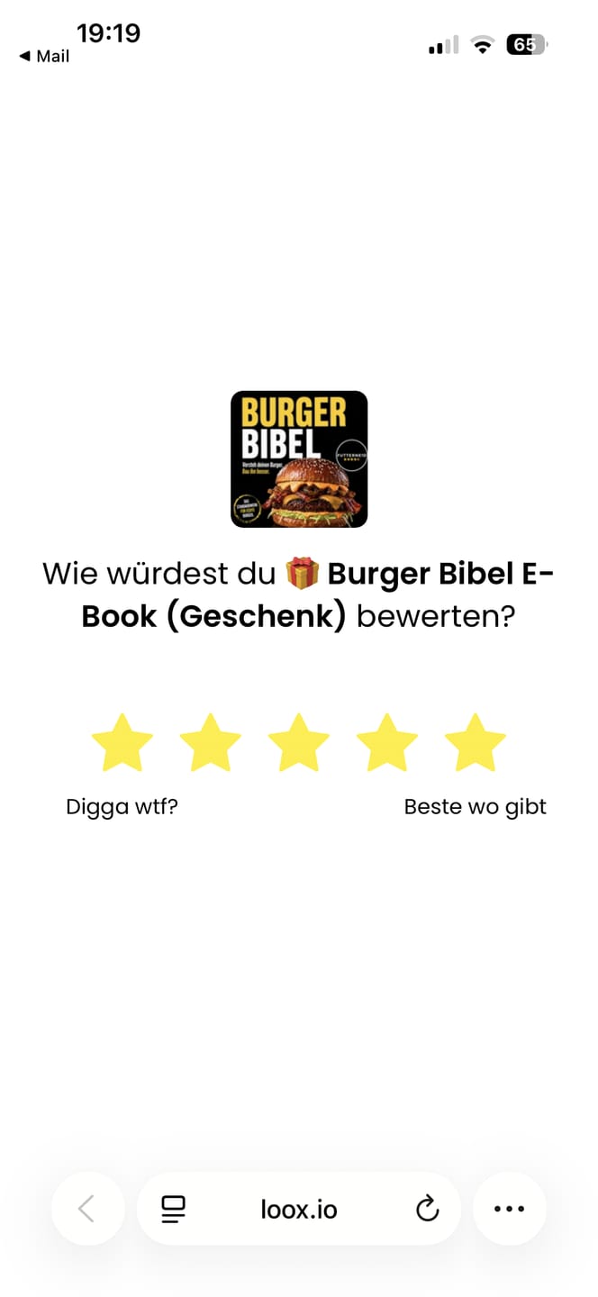 Customer photo review of 🎁 Burger Bibel E-Book (Geschenk)