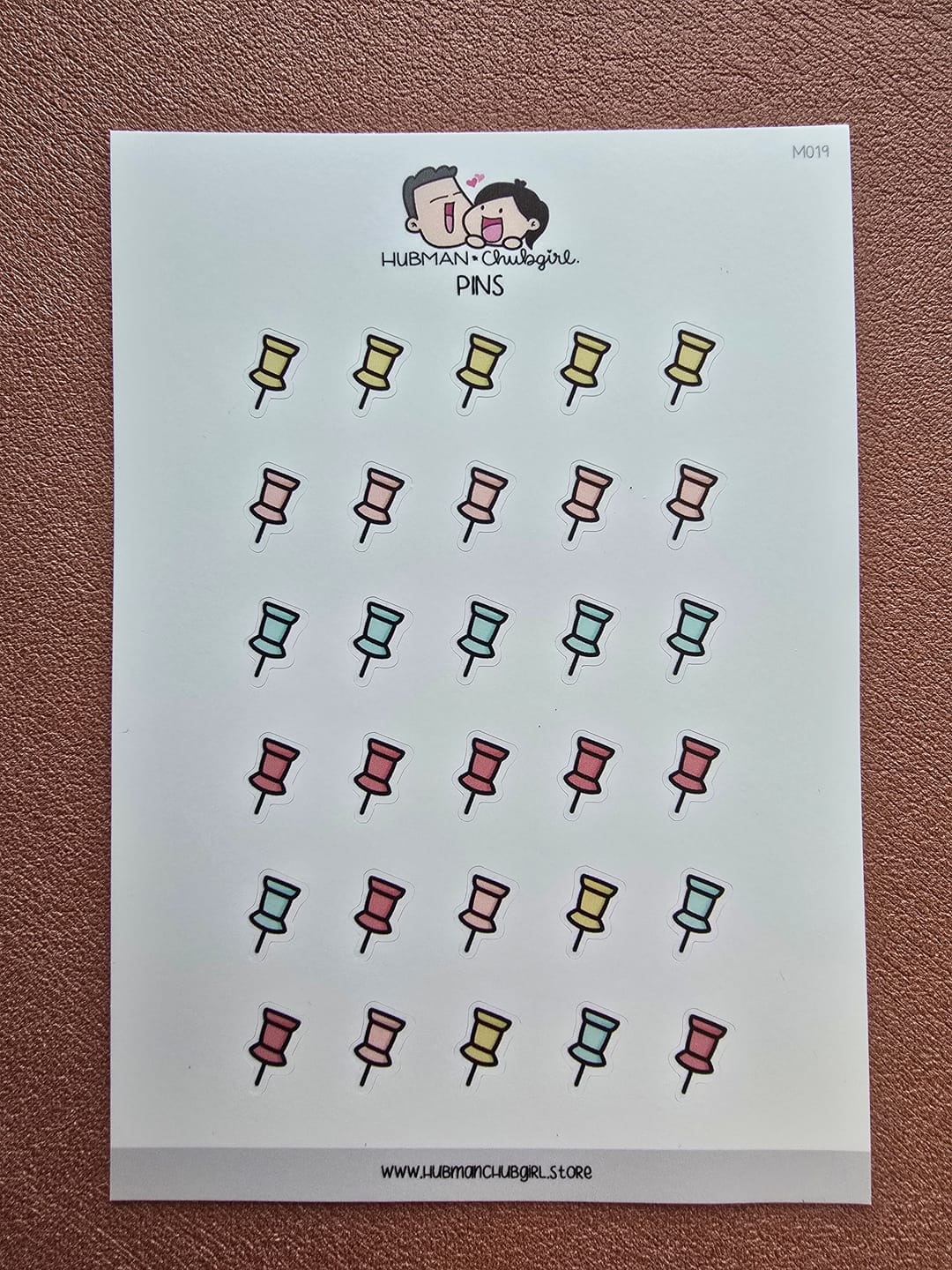 Customer photo review of Pink Pins Planner Stickers