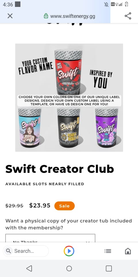 Customer photo review of Swift Creator Club
