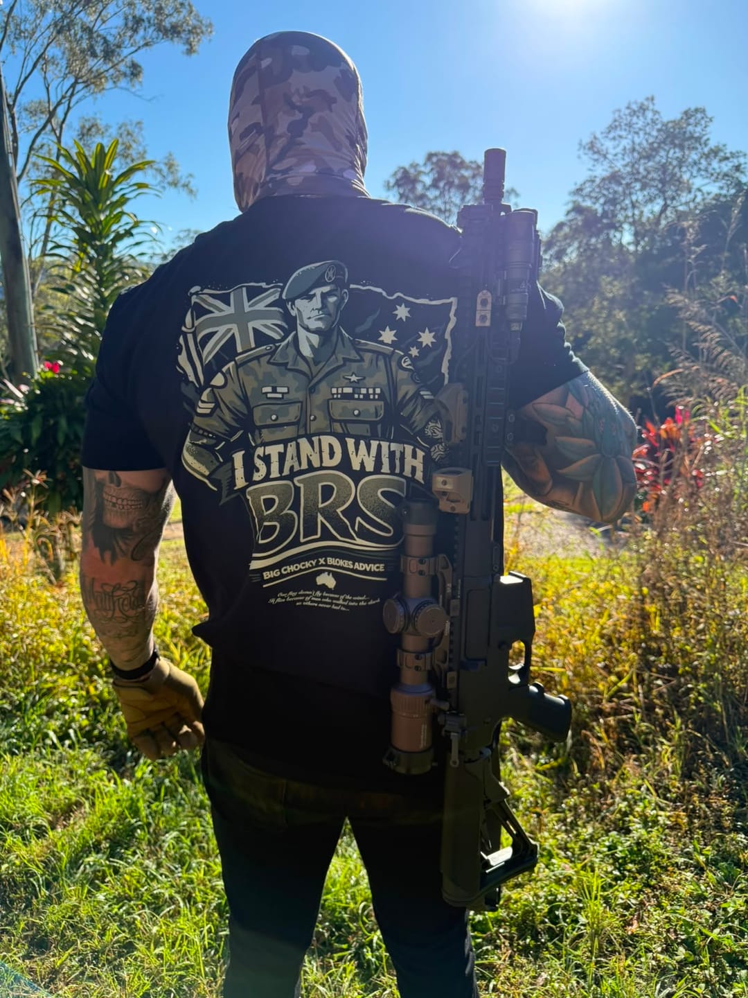 Customer photo review of Big Chocky | Stand With BRS Tee