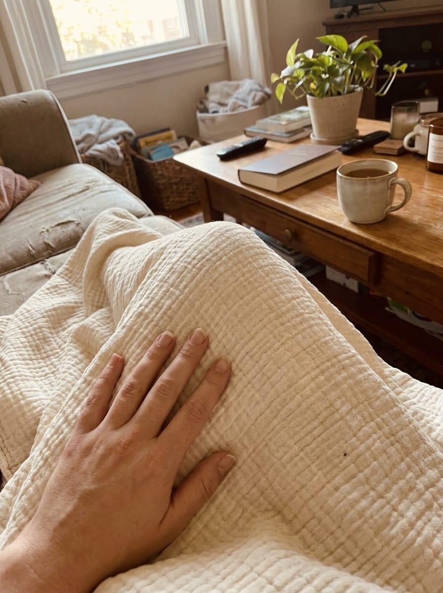 Customer photo review of Naturnord Musselin Decke™