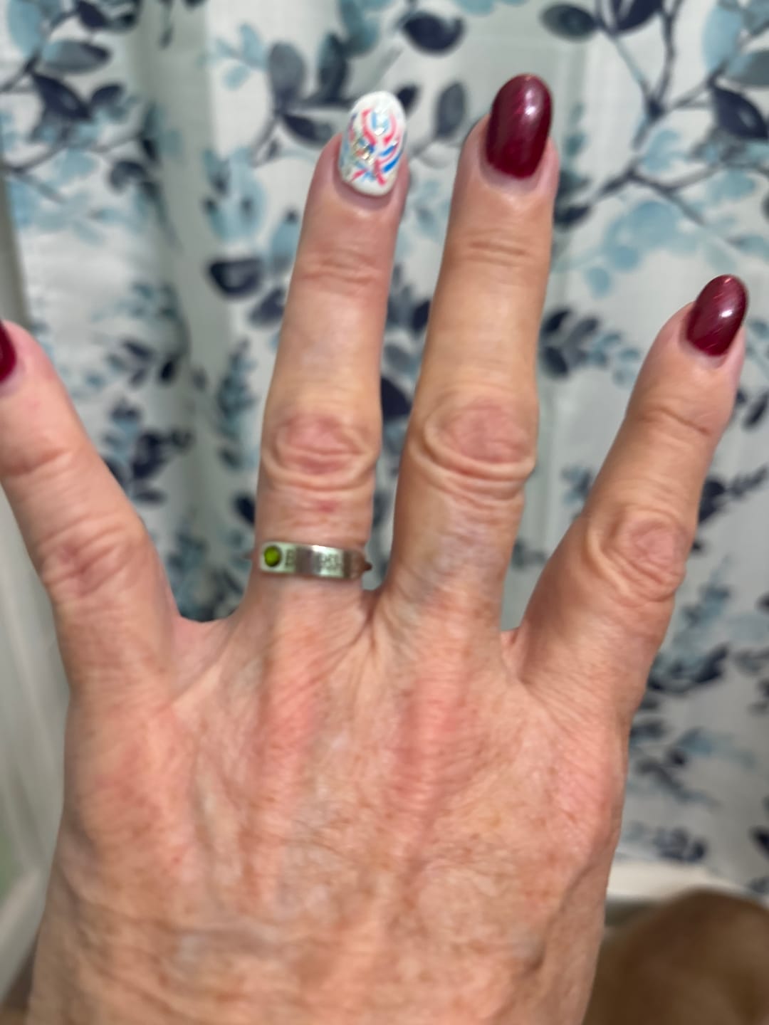 Customer photo review of For Memorial - Personalized Birthstone Name Memorial Ring