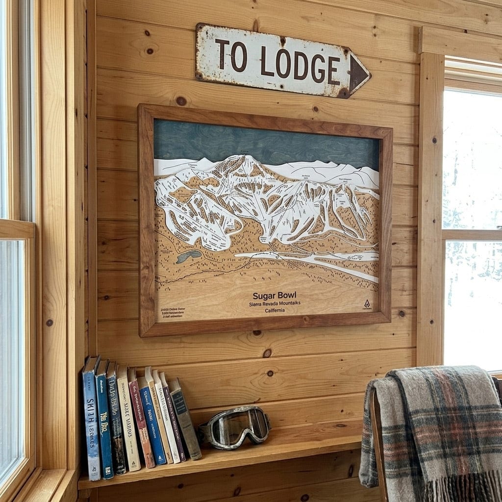 Customer photo review of Sugar Bowl, California Ski Map Art