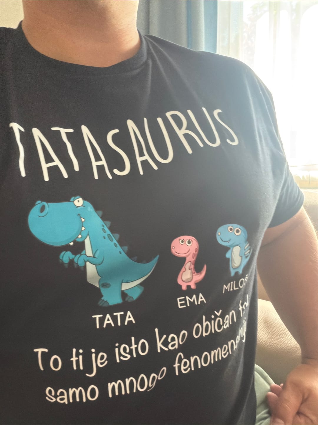 Customer photo review of Tatasaurus i deca majica