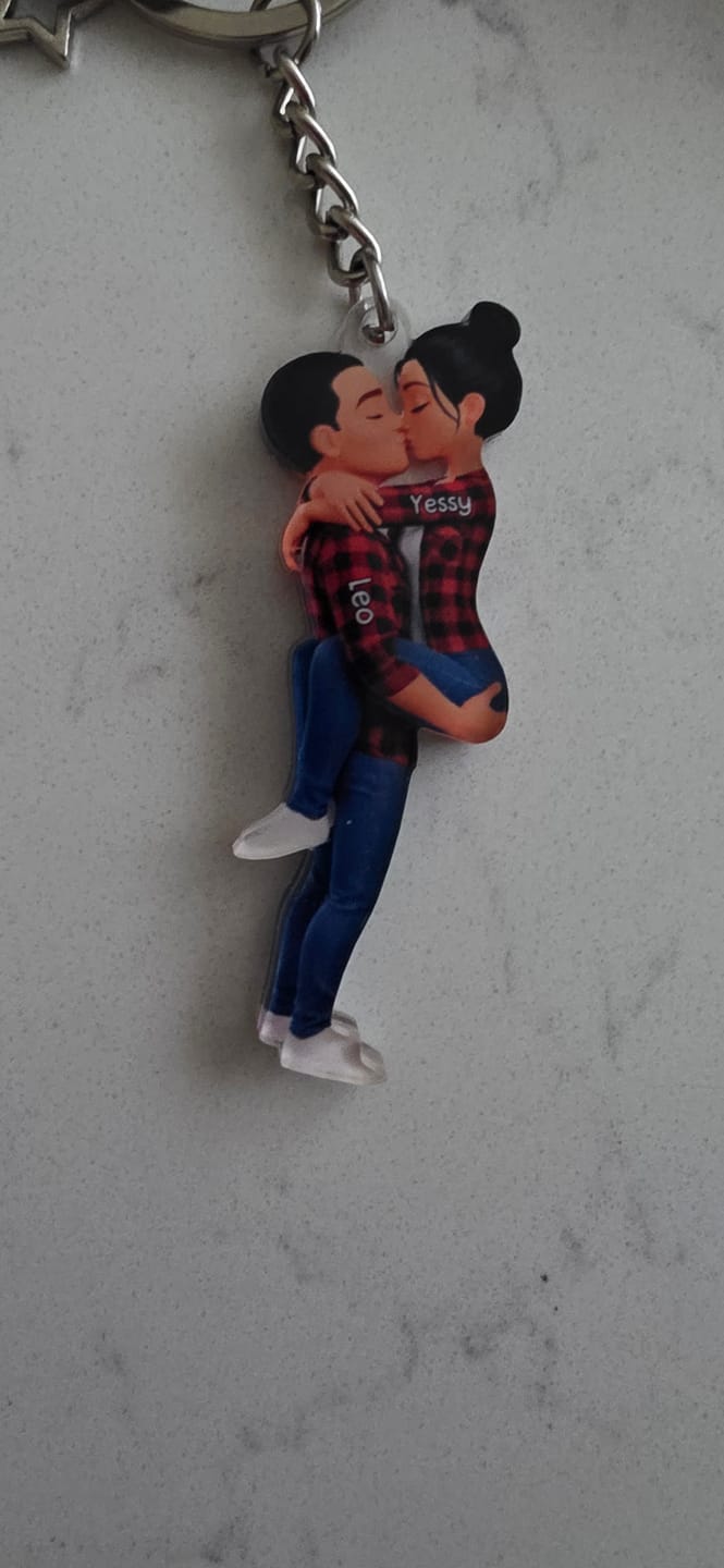 Customer photo review of Kissing Couple - Personalized Keychain, Gift for Couple