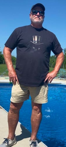 Brian B. wearing Uncle Sam Cat - Premium