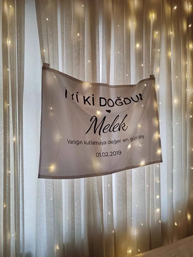 Customer photo review of Doğum Günü Duvar Örtüsü