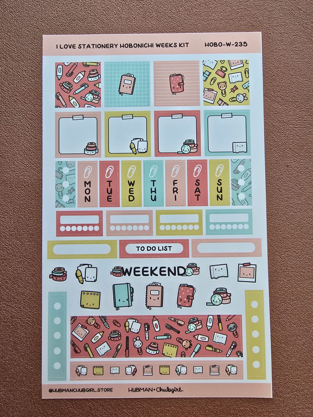Customer photo review of I Love Stationery Theme Hobonichi Weeks Kit