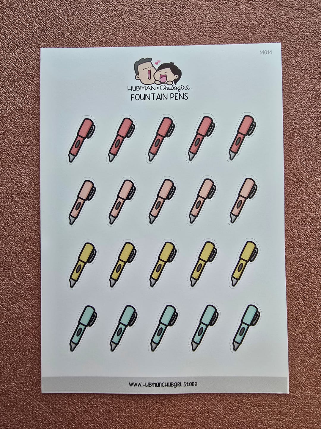 Customer photo review of Pink Fountain Pens Planner Stickers