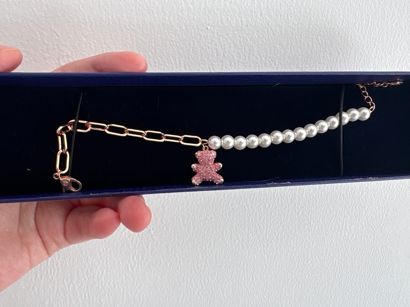 Customer photo review of PULSERA BRAZALETE TEDDY BEAR OSO SWAROVSKI PERLAS + KIT DE REGALO