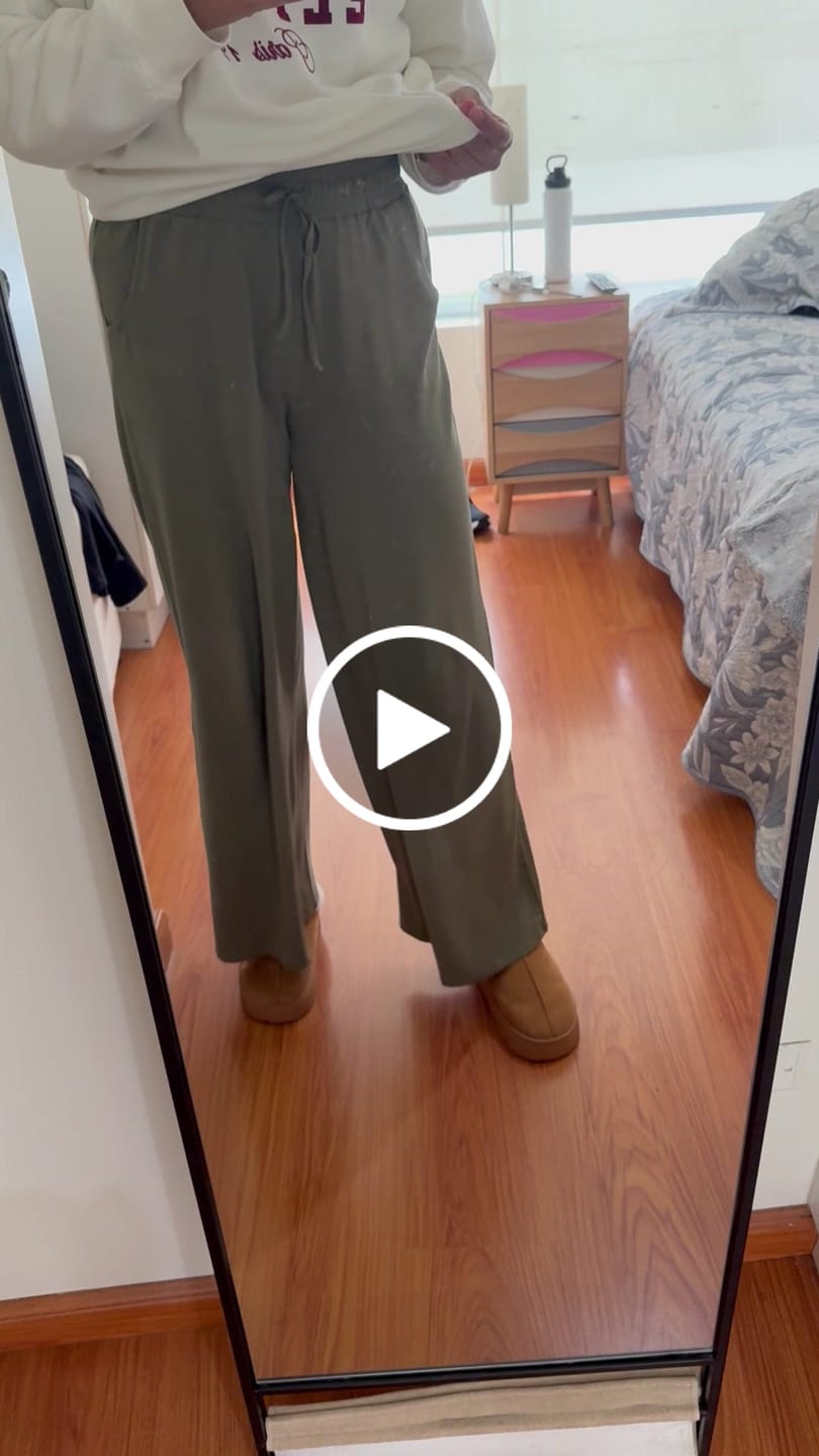 Customer video review of Everyday Palazzo | AlgaKnit - Camo Green