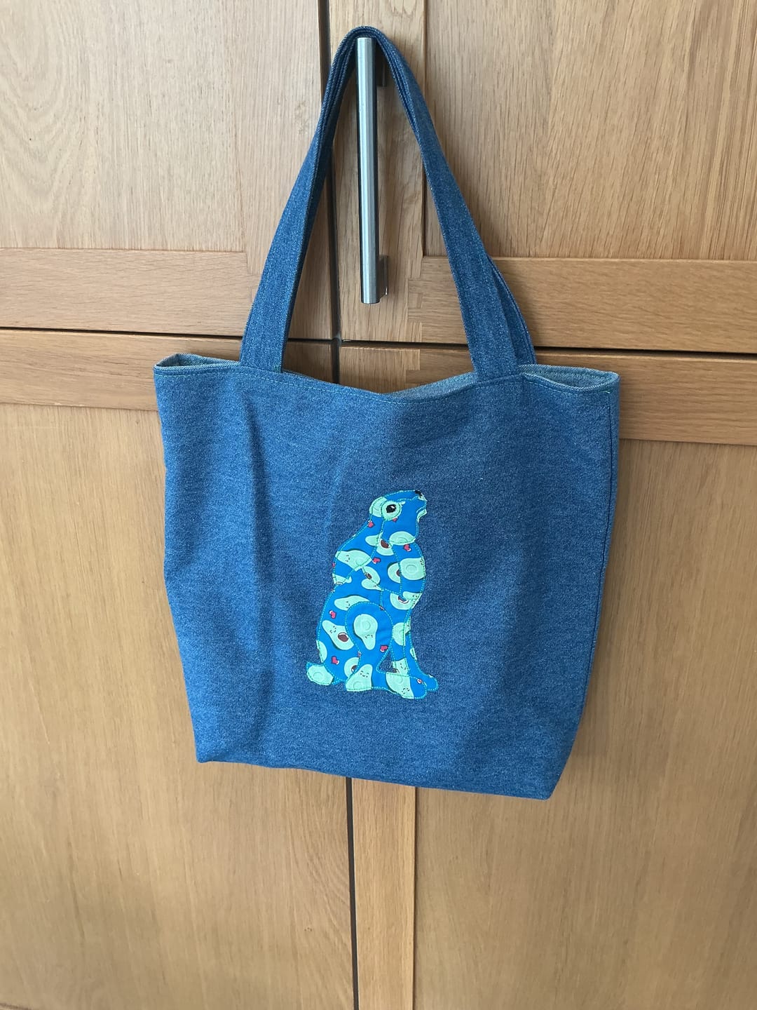 Customer photo review of 8oz Washed Denim Fabric
