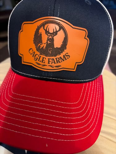 Customer photo review of Premium Custom Leather Patch Hats (Wholesale)