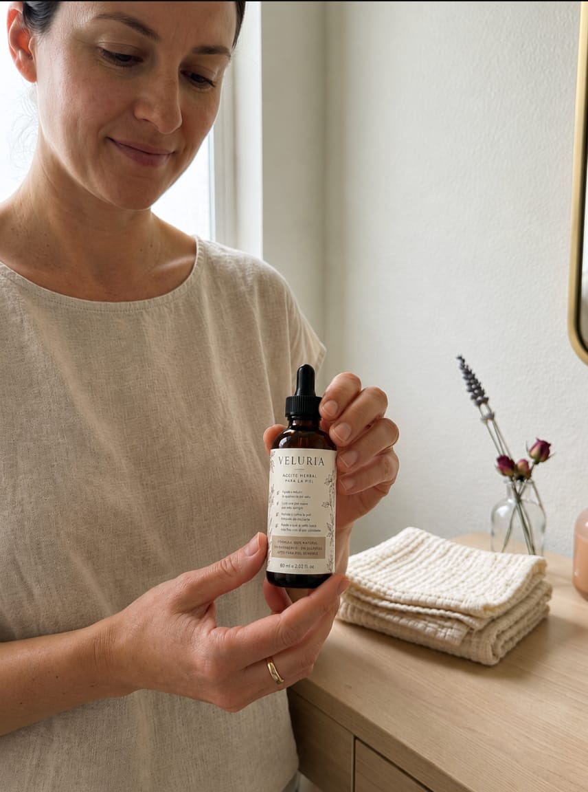 Customer photo review of Aceite Reductor de Vello Facial — Fórmula 100% Natural