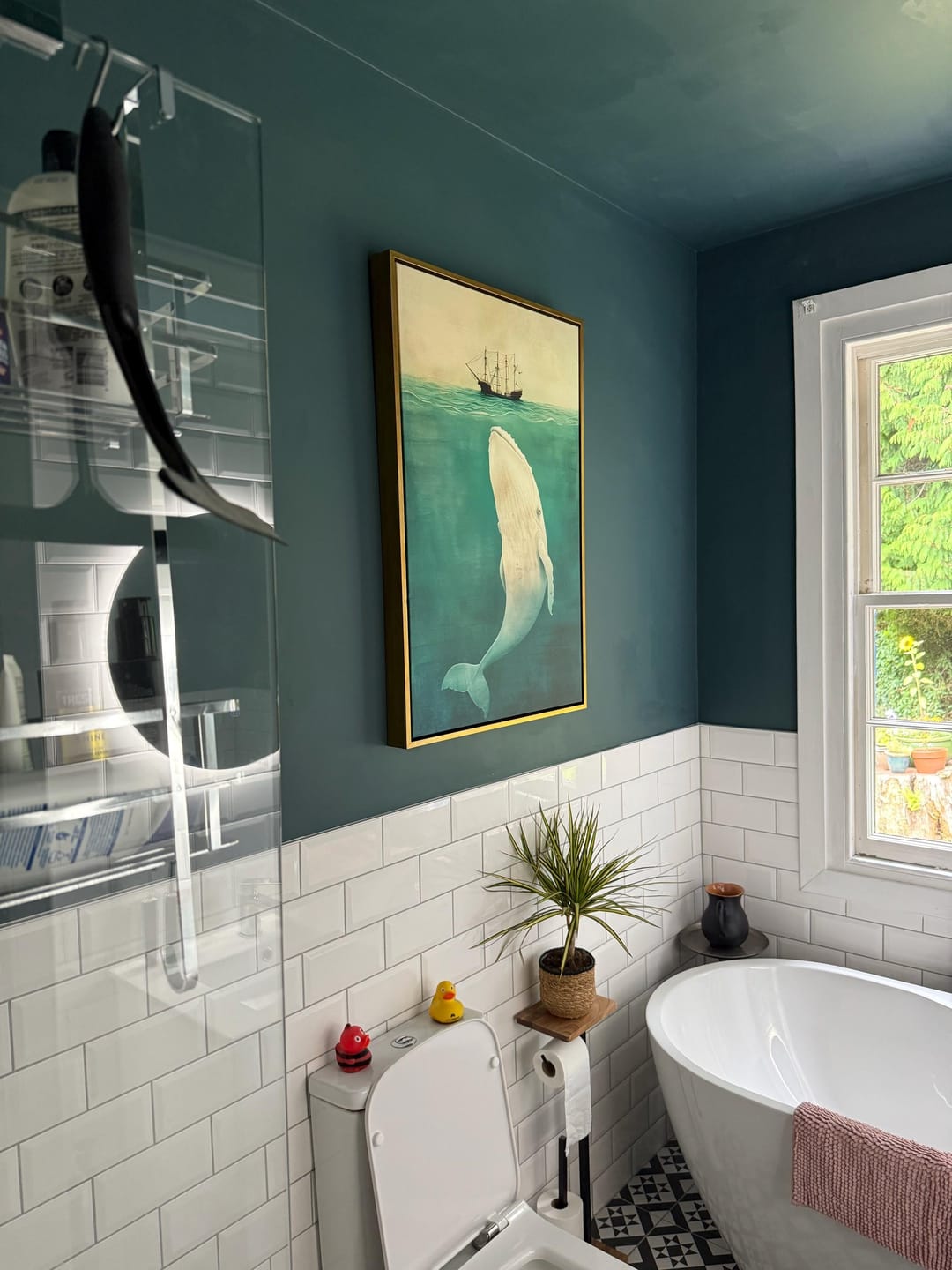 Customer photo review of Whale Under Ship Canvas Wall Art