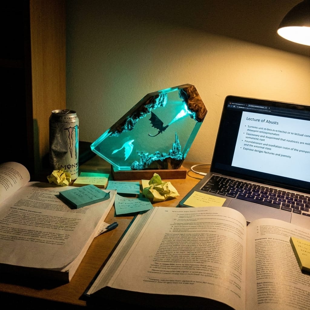 Customer photo review of Dragon Glow - El Yapımı LED Reçine Gece Lambası