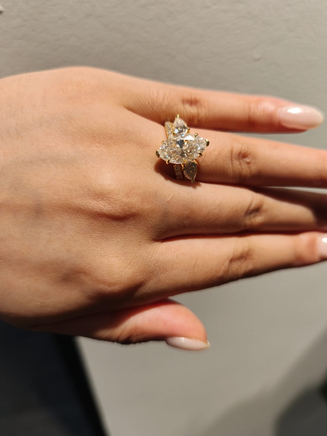 Customer photo review of S925 4.0Ct Marquise Cut Insert Wedding Ring Set For Women Stackable Ring Set In Sterling Silver