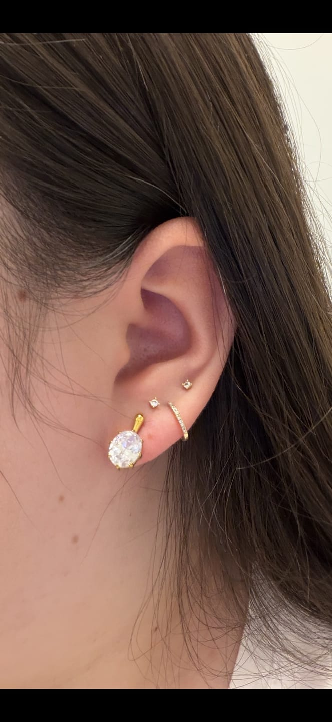 Customer photo review of The Romy Earrings