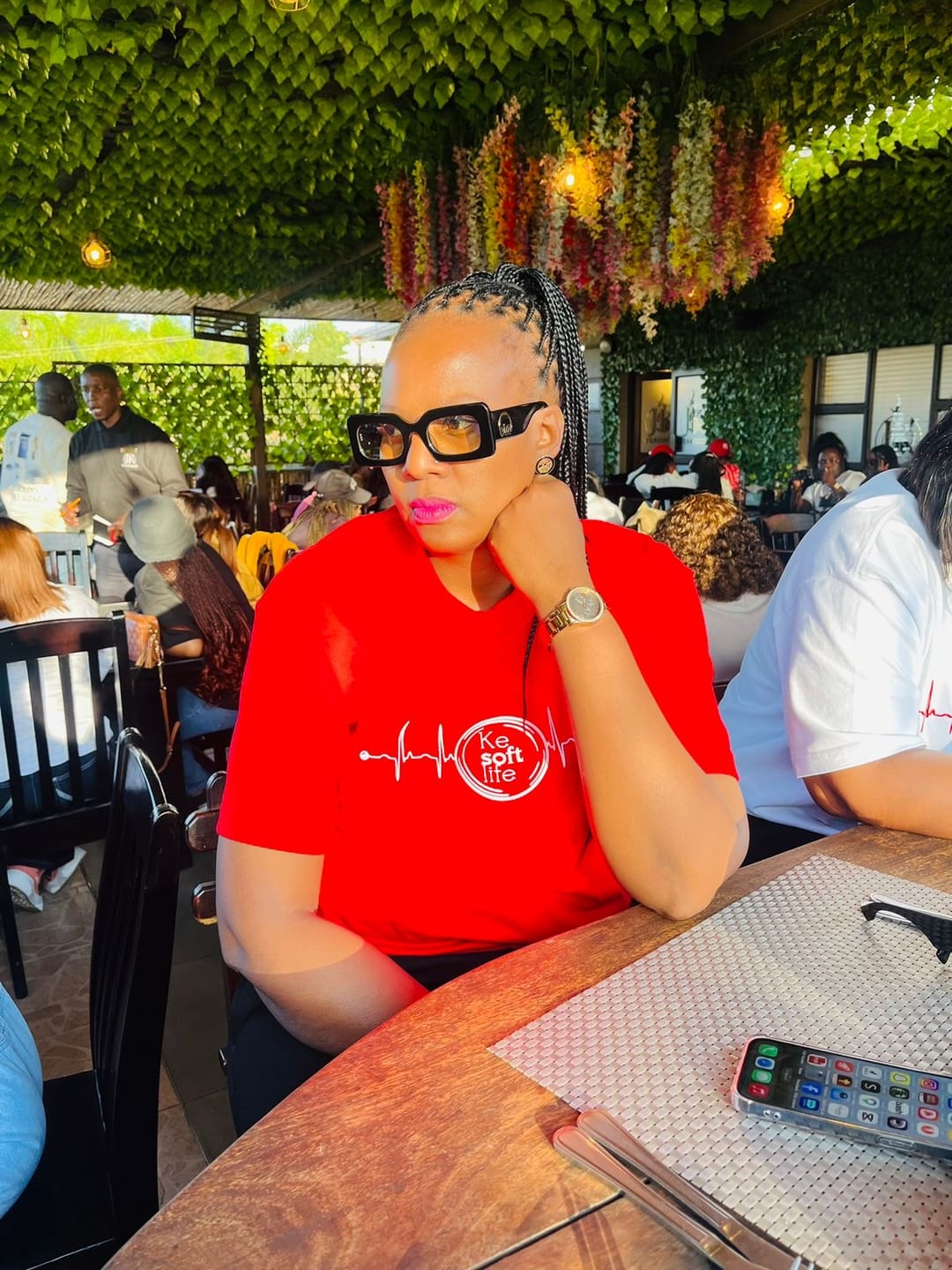 Customer photo review of Era Clear Lens Empire Sunglasses