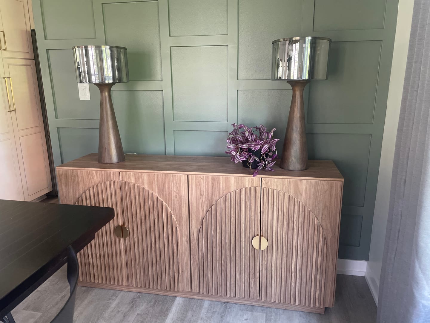 Customer photo review of 65" Arched Modern Fluted Sideboard Buffet Cabinet